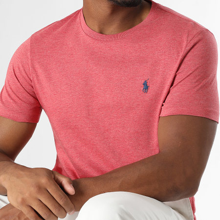 Polo Ralph Lauren - Tee Shirt Original Player Custom Slim Fit Rouge Chiné