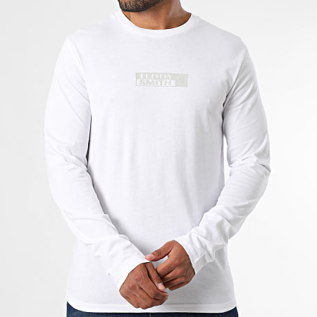 Teddy Smith - Tee Shirt Long Sleeve Regular Fit John 11017841D White