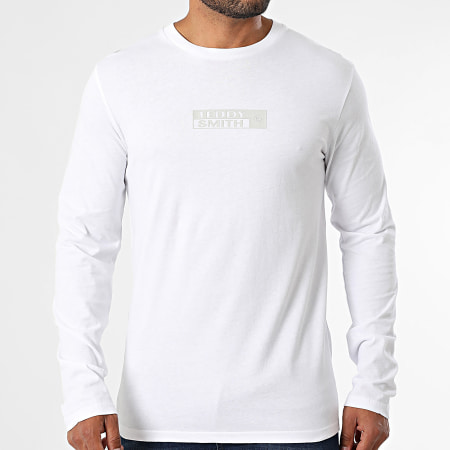 Teddy Smith - Tee Shirt Long Sleeve Regular Fit John 11017841D White