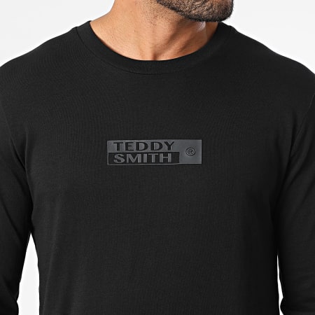 Teddy Smith - Tee Shirt Long Sleeve Regular Fit John 11017841D Black