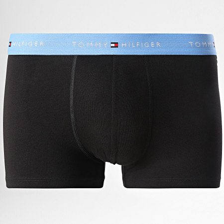 Tommy Hilfiger - Lot De 3 Boxers 2763 Noir Orange Bleu Clair Vert