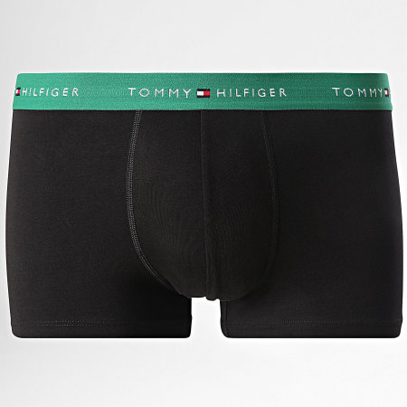 Tommy Hilfiger - Lot De 3 Boxers 2763 Noir Orange Bleu Clair Vert