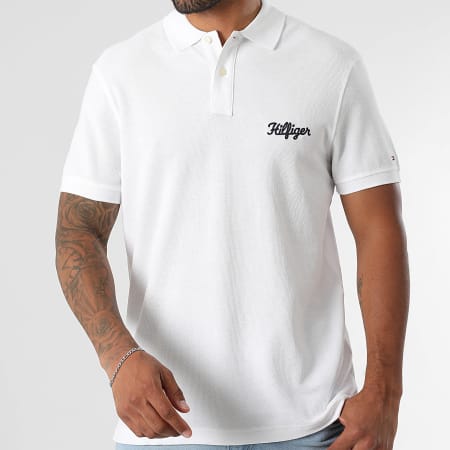 Tommy Hilfiger - Polo Manches Courtes Graphic 0296 Blanc