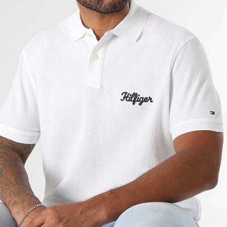 Tommy Hilfiger - Polo Manches Courtes Graphic 0296 Blanc