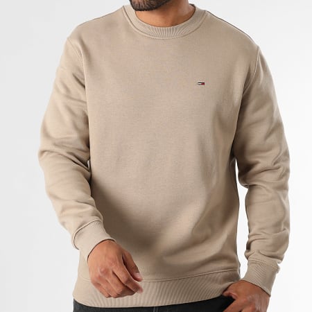 Tommy Jeans - Sweat Crewneck Flag 0741 Beige