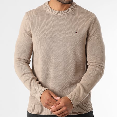 Tommy Jeans - Pull Essential 1787 Beige Foncé