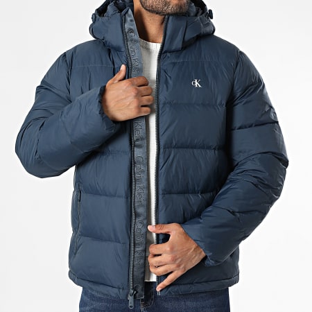 Calvin Klein - Doudoune Capuche RC518 Bleu Marine