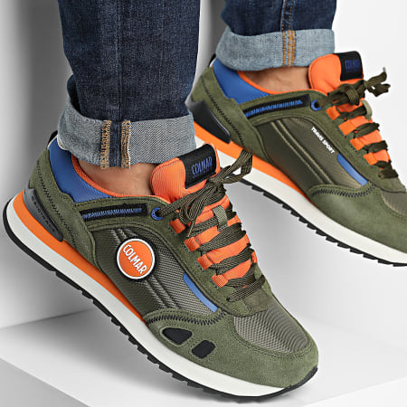 Baskets Travis Sport Colors Military Green Orange Blue