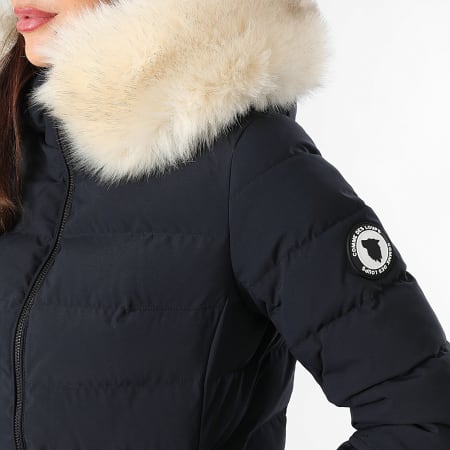 Comme Des Loups - Consolador con capucha para mujer Fur Stockholm Azul Marino