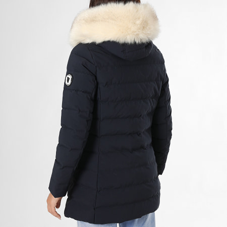 Comme Des Loups - Consolador con capucha para mujer Fur Stockholm Azul Marino