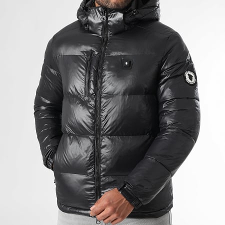 Comme Des Loups - California Warming Hooded Jacket Black White