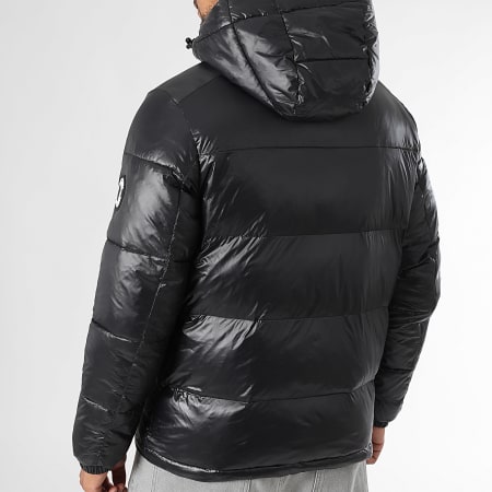Comme Des Loups - California Warming Hooded Jacket Black White