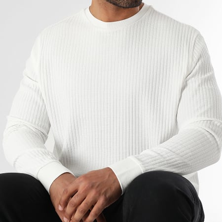 LBO - Jersey cuello redondo texturizado 3960 Blanco