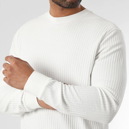 LBO - Jersey cuello redondo texturizado 3960 Blanco