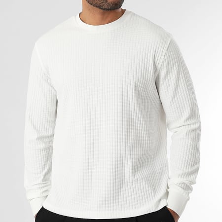 LBO - Jersey cuello redondo texturizado 3960 Blanco