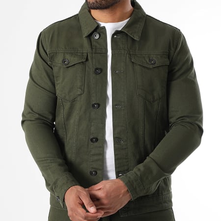 LBO - Ensemble Veste Jean Et Jogger Pant Fit 3972 Vert Kaki