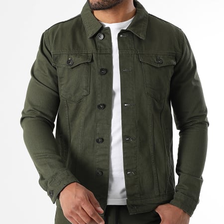 LBO - Ensemble Veste Jean Et Jogger Pant Fit 3972 Vert Kaki