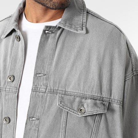 LBO - Ensemble Veste En Jean Et Jean Baggy Large 3857 Gris