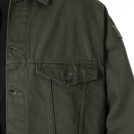 LBO - Baggy Fit Jean Jacket and Jean Set Large 3971 Khaki Green