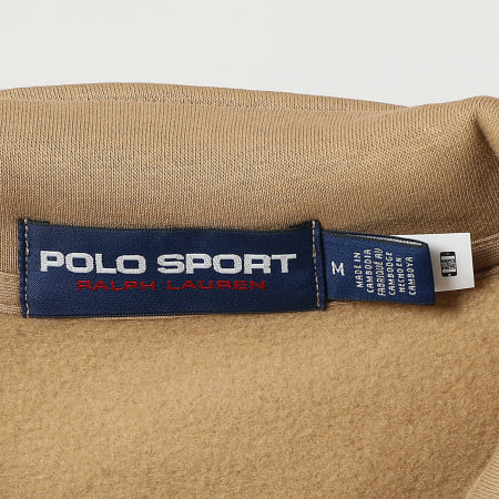 Polo Sport Ralph Lauren - Sweat Col Montant Zippé Logo Sport Beige Foncé