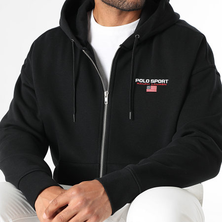 Polo Sport Ralph Lauren - Sweat Capuche Zippé Logo Sport Noir