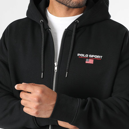 Polo Sport Ralph Lauren - Sweat Capuche Zippé Logo Sport Noir