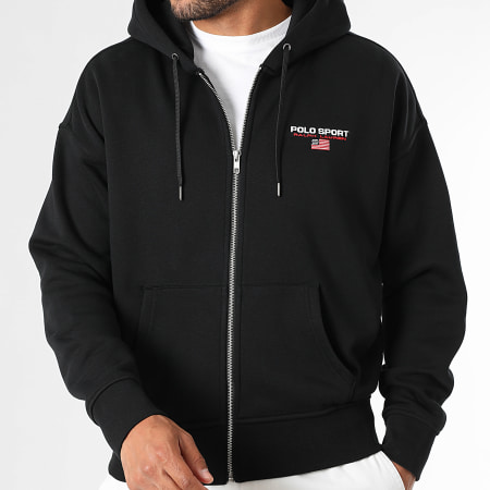 Polo Sport Ralph Lauren - Sweat Capuche Zippé Logo Sport Noir