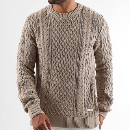 Tommy Jeans - Badge Cable Sweater 2101 Beige