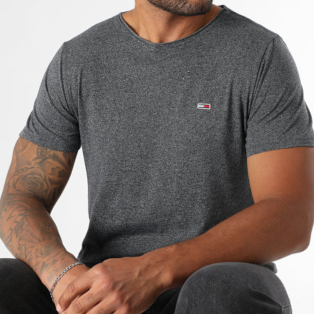 Tommy Jeans - Tee Shirt Slim Jaspe 9586 Bleu Marine Chiné