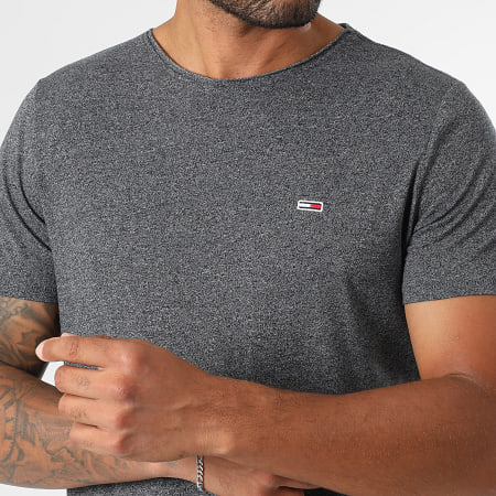Tommy Jeans - Tee Shirt Slim Jaspe 9586 Bleu Marine Chiné