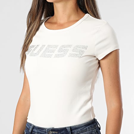 Guess - Tee Shirt Slim Femme V4BI16-KCIV1 Beige