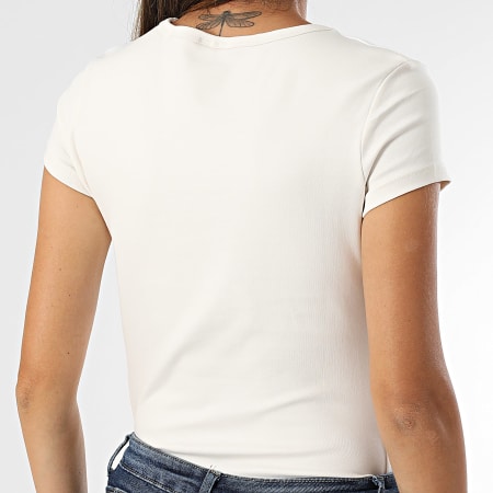 Guess - Tee Shirt Slim Femme V4BI16-KCIV1 Beige