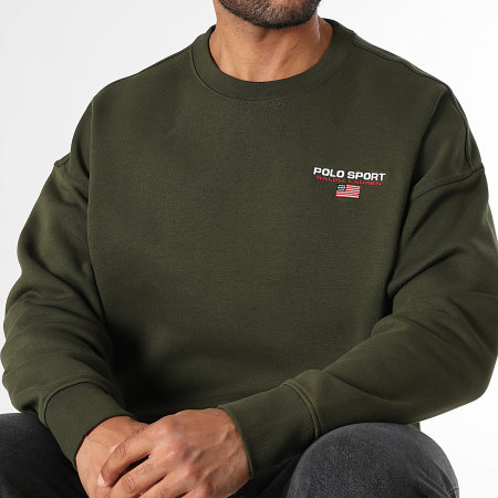 Polo Sport Ralph Lauren - Sweat Crewneck Logo Sport Vert Kaki Foncé
