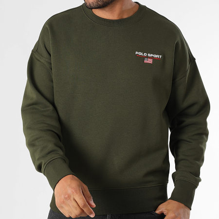 Polo Sport Ralph Lauren - Sweat Crewneck Logo Sport Vert Kaki Foncé