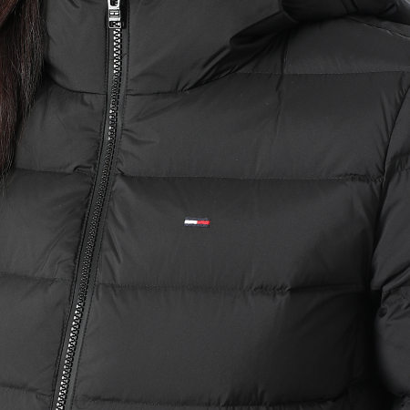 Tommy Jeans - Edredón con capucha y cremallera 1617 negro para mujer