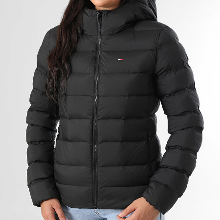 Tommy Jeans - Edredón con capucha y cremallera 1617 negro para mujer