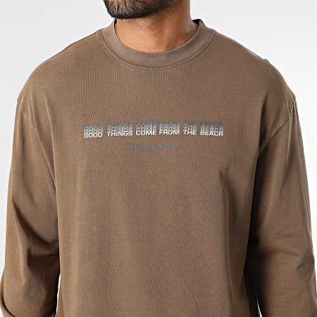 Uniplay - Tee Shirt Manches Longues Oversize 593 Marron