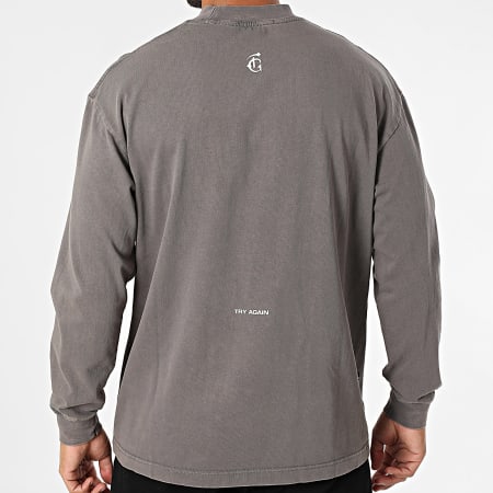 Uniplay - Tee Shirt Manches Longues Oversize 593 Gris Anthracite