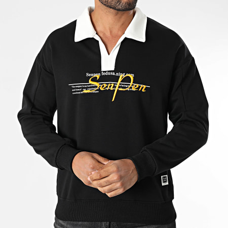 Uniplay - 49A Sweat Top Cuello V Negro