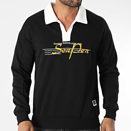 Uniplay - 49A Sweat Top Cuello V Negro