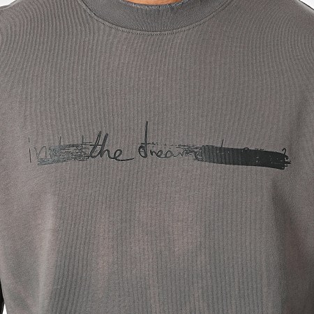 Uniplay - Tee Shirt Manches Longues Oversize 591 Gris Anthracite