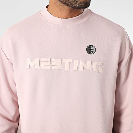 Uniplay - Sudadera oversize con cuello redondo 565 Rosa Gris Degradado
