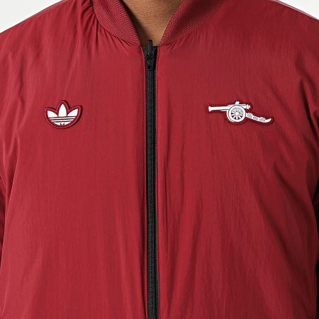 Adidas Sportswear - Veste Bomber Réversible Arsenal Icon JM9404 Bordeaux Noir