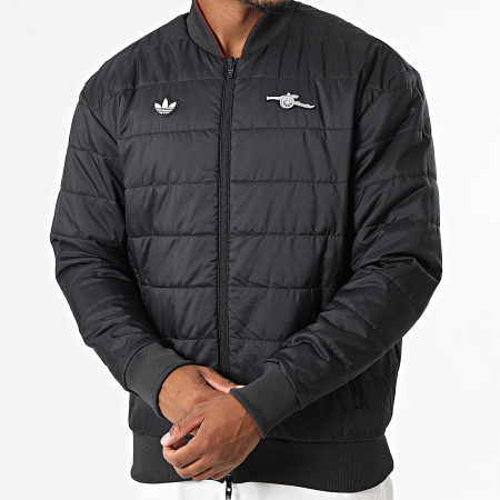 Adidas Sportswear - Veste Bomber Réversible Arsenal Icon JM9404 Bordeaux Noir