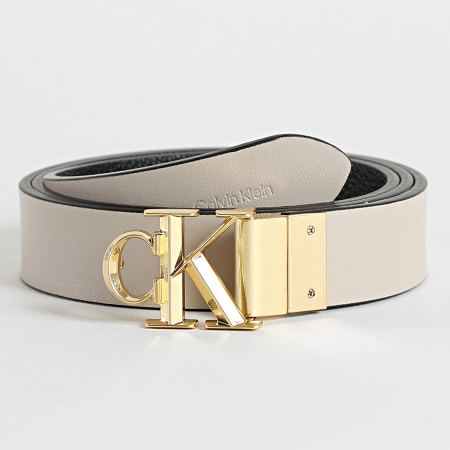 Calvin Klein - Cinturón Facted Reversible Mujer F7044G Negro Beige