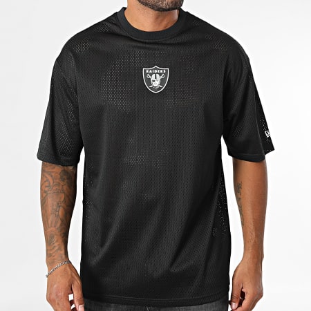 New Era - Camiseta oversize NFL Essentials Mesh Las Vegas Raiders 60684477 Negro