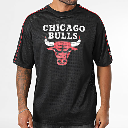 New Era - Tee Shirt Oversize Large NBA Piping Mesh Chicago Bulls 60684479 Noir