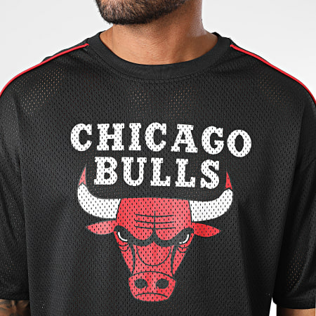 New Era - Tee Shirt Oversize Large NBA Piping Mesh Chicago Bulls 60684479 Noir