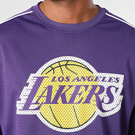 New Era - Tee Shirt Oversize Large NBA Piping Mesh LA Lakers 60684480 Violet
