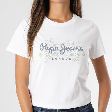 Pepe Jeans - Tee Shirt Femme Bero PL5000049 Blanc